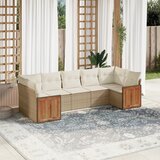  7-dijelni set vrtnih sofa od poliratana s jastucima bež | shoptok.hr