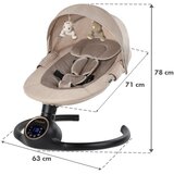 Kidwell REVE bež/zlatna 2-u-1 električna dječja ležaljka | shoptok.hr