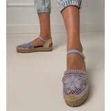 D/CEO Purple perforated espadrille sandals Santos | shoptok.hr