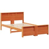  Konstrukcija postelje Voščeno rjava 135 x 190 cm Trdna borovina, (5000069130) | Shoptok.si