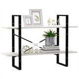  Knjižna omara 2-nadstropna bela 100x30x70 cm trdna borovina, (20705220) | Shoptok.si