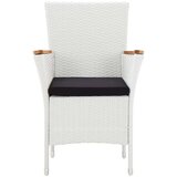  Zunanja jedilna garnitura 9-delna poli ratan bela, (20679674) | Shoptok.si