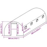  Zamjenski pokrov za plastenik (18 m²) 300 x 600 x 200 cm zeleni | shoptok.hr