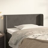  Uzglavlje s ušima tamnosivo 83x16x78/88 cm baršunasto | Eponuda.com