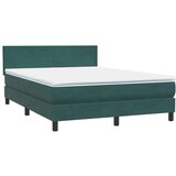 Box Spring krevet s madracem tamno zeleni 160x220 cm baršun | shoptok.hr