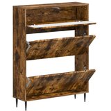  Ormar za cipele ZWOLLE 78 x 24 x 103 cm Konstruirano drvo - Dimljeni hrast | shoptok.hr