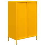 vidaXL Visoka omara gorčično rumena 68x39x101,5 cm jeklo | Shoptok.si