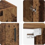  Zidni ormarić Staro drvo 69.5 x 34 x 90 cm Konstruirano drvo | shoptok.hr