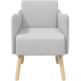  Ukrasna fotelja Svjetlosiva Zrnasti baršun | shoptok.hr