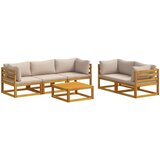  Set sofe 6 kom. Prirodna Čvrsto drvo akacije | shoptok.hr