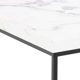 Actona Bijeli stolić za kavu s pločom stola u mramornom dekoru 60x60 cm Barossa – | shoptok.hr