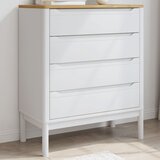  The Living Store Predalnik FLORO bela trdna borovina - Predalnik, (21498599) Cene