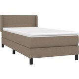  Box spring postelja z vzmetnico taupe 90x200 cm blago, (20791367) | Shoptok.si