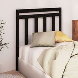  Uzglavlje za krevet crno 81 x 4 x 100 cm od masivne borovine | shoptok.hr