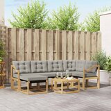  Set vanjskih sofa 7 kom. Bijela i svjetlosiva | shoptok.hr