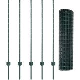 vidaXL Euro ograja s 5 U stebrički Zelena 1,2x10 m Jeklo | Shoptok.si