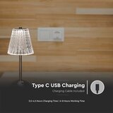  LED prigušiva punjiva stona lampa LED/2,4W/5V 3000-6000K 1800 mAh hrom | Eponuda.com