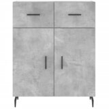  Visoka komoda siva betona 69,5x34x180 cm od konstruiranog drva Slike