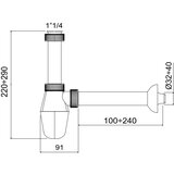 Sink Solution sifon za umivalnik 40-32 (1,1/2) | Shoptok.si