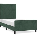 Maison Chic Posteljni okvir - Enojna postelja - Postelja za odrasle brez vzmetnice temno zelen 80x200 cm žamet-J7995, (21761129) Cene