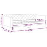  Dnevni krevet tamnosivi 90 x 200 cm od tkanine | shoptok.hr