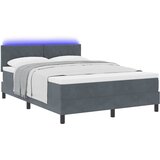  LED Box Spring Krevet Tamno siva 140 x 200 cm Baršun | shoptok.hr