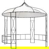 vidaXL paviljon 300x290 cm bel okrogel | Shoptok.si