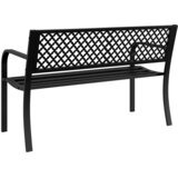  Vrtna klupa 119 cm crna čelična | Eponuda.com