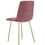 KARA stolica - tamnoružičasti baršun / zlatne noge x 3 | shoptok.hr