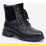 EVENTO PE1 Insulated ankle boots flat heel eco leather black Naoise | Eponuda.ba