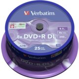 Verbatim 1x25 DVD+R Double Layer 8x Speed, 8,5GB matt silver | shoptok.hr