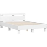  Okvir za krevet s uzglavljem i LED bijeli 135x190 cm | Shoptok.si