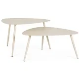 Željezni vrtni stolići za kavu u setu 2 kom 73,5x77,5 cm Yvonne –