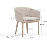 Kave Home Krem blagovaonska stolica Harlan – | shoptok.hr