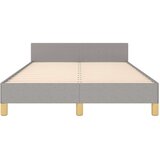 vidaXL Okvir za krevet s uzglavljem svjetlosivi 120x190 cm od tkanine | shoptok.hr
