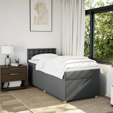  Krevet s oprugama i madracem tamnosivi 90 x 190 cm od tkanine | shoptok.hr