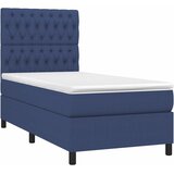  Krevet box spring s madracem LED plavi 90x190 cm od tkanine | shoptok.hr