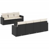 8-dijelni set vrtnih sofa od poliratana s jastucima crni | shoptok.hr