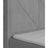 MID.YOU POSTELJA BOXSPRING 120 cm x 200 cm , les, kovina, umetna masa, tekstil svetlo siva | Shoptok.si