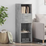 vidaXL Visoka omara betonsko siva 40x42,5x124 cm inženirski les | Shoptok.si