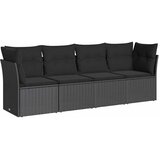  4-dijelni set vrtnih sofa od poliratana s jastucima crni | shoptok.hr