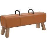  Klupa Smeđa 110 x 30 x 45 cm Prava koža - Smeđa | shoptok.hr