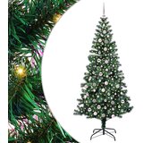  Umjetno predsvijetljeno božićno drvce Zelena 240 cm PVC i metal | shoptok.hr