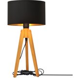  Stona lampa ALBA 1xE27/15W/230V crna/zlatna/hrast | Eponuda.com