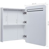  LED kupaonski ormarić s ogledalom 60 x 11 x 80 cm | shoptok.hr
