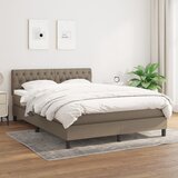 The Living Store Box spring postelja z vzmetnico taupe 140x200 cm blago - Box Spring Postelja, (21513095) Cene