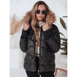 DStreet Kurtka damska zimowa SNOWMISS pikowana czarna z kapturem | Shoptok.si
