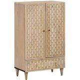  Visoka komoda 60 x 33 x 100 cm od masivnog drva manga | shoptok.hr