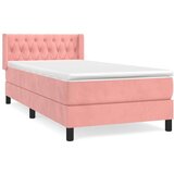 vidaXL Box spring krevet s madracem ružičasti 100x200 cm baršunasti | shoptok.hr