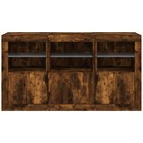 vidaXL Komoda s LED svjetlima boja dimljenog hrasta 123x37x67 cm | shoptok.hr